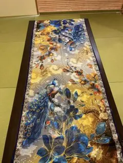 PEISI 孔雀模様 シルクスカーフ①