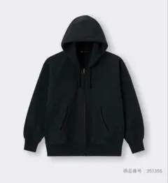 GU ブラック フルジップ パーカー Lサイズ