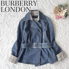 BURBERRY LONDON Gジャン デニムジャケット ベルト ノバチェック