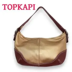 TOPKAPI トプカピ ショルダーバッグ ゴールド ブラウン レザーのサムネイル