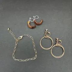 イヤリング　ブレスレット　3点セット