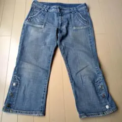 レディース　デニム 八分丈パンツ
