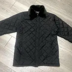 GHSTORY/ファー付き黒キルティングジャケット/M