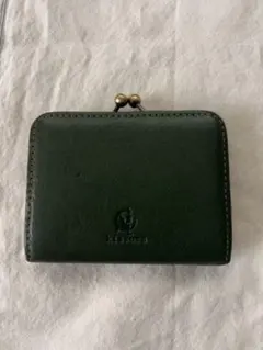 kissora キソラ牛革レザー がま口 コインケース グリーン