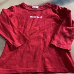 ミキハウス　90cm Miki House 赤 長袖Tシャツ 長袖　ロンT