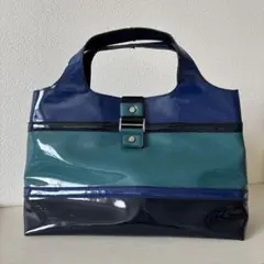 bonfantiボンファンティトートバッグブルー系 大きめ