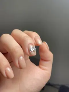 クリスタル装飾付きネイルチップ Mサイズ