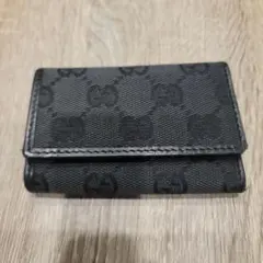 【Gucci】ブラック GGパターン キーケース