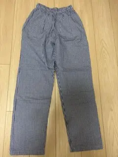 UK仕入　イギリス軍　シェフパンツ　ギンガムチェック　S
