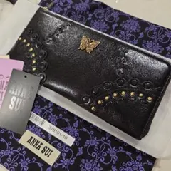 数日間限定【新品】ANNA SUI★アナスイ★マチルダ　薄マチ長財布　ブラックのサムネイル