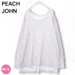 PEACH JOHN ワッフル ペイント柄 ルームウェア トップスのみ M/Lのサムネイル
