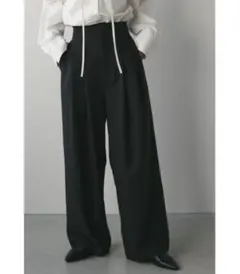 style mixer カットオフ ハイウエスト ワイドパンツ