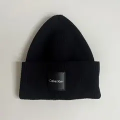 レア【新品】カルバンクライン ポンポン ファー ニット帽 黒 USA レア【新品】カルバンクライン ポンポン ファー ニット帽 黒 USA