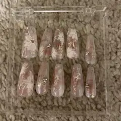 花柄ラメネイルチップ　セット