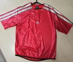 adidas 半袖ウェア 赤　汗だしシャツ
