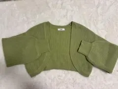 WEGO リブ編み クロップドカーディガン