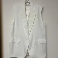 ZARA ホワイト テーラードジャケット ノースリーブ