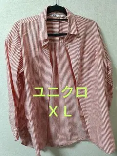 ユニクロ　スーピマコットンストレッチストライプシャツ(長袖)