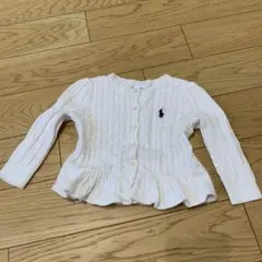 Ralph Lauren ケーブルニットカーディガン 12M ホワイト