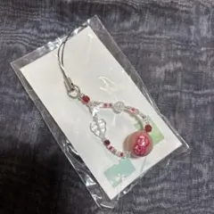 トンボ玉　ビーズストラップ