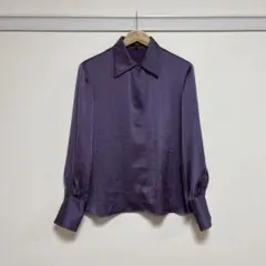 theory セオリー　長袖シャツ　ロングスリーブ　サテン　Sサイズ