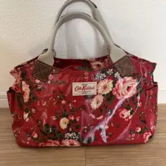 【美品】キャスキッドソン トートバッグ 花柄 赤 トレリスローズ