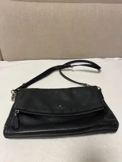 Kate Spade ブラックレザーショルダーバッグ