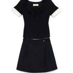 ANDMARY Lulu silky knit set ネイビー F - メルカリ
