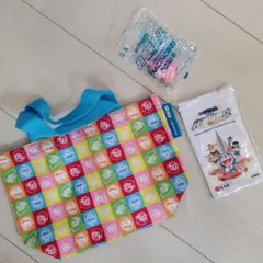 【非売品レア】ドラえもんトートバッグ&うさ耳ドラ&巾着 3点セット