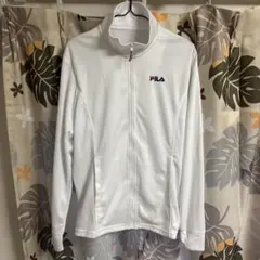 FILA ホワイト ジップアップジャケット Mサイズ　メンズ