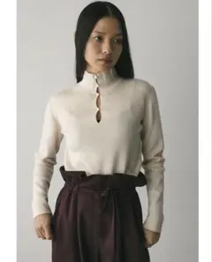 STYLEMIXER 2WAYネックニットトップ アイボリー