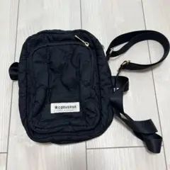 CONVERSE キルティングショルダーバッグ ブラック