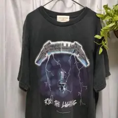 METALLICA Tシャツ ブラック 総柄 メタリカ バンT 黒 ロック