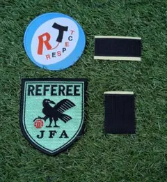 JFAサッカー審判4級ワッペン　リスペクトワッペンマジックテープつき