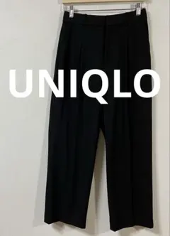 ユニクロ　タックワイドパンツ　レディース　Mサイズ　ブラック　美品　スラックス