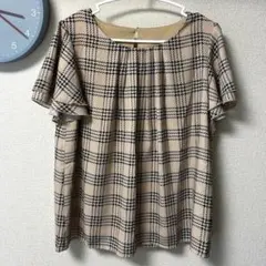【サイズM】ジョーゼットフレアブラウス(カットソー裏地付) ニッセンのサムネイル