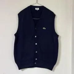 LACOSTE ニットベスト ネイビー