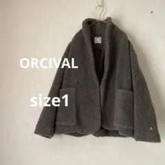 ORCIVALボアコート ボアジャケット中綿 オーシバル レディース 1ブラウン