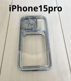 iPhoneケース iPhone15pro スマホケース クリア ブルー 韓国