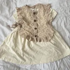 mamaraku 80 半袖ワンピース 重ね着 ベビー服バースデイ