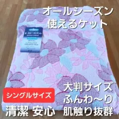 オールシーズン使えるケット 肌触りの良い ご家庭で丸洗い可 肌掛け布団 PK