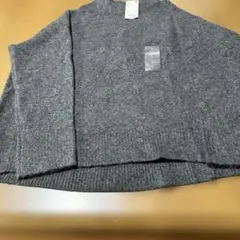 新品未使用ユニクロwomanスフレヤーンハイネックセーター長袖 L ダークグレー