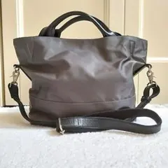 REAL MIND 2WAY バッグ ハンドル 本革 グレー 日本製 軽量