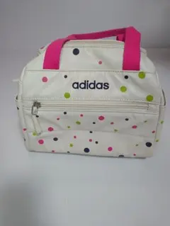 adidas ドット柄 ラウンドポーチ