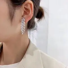 結婚式♡お呼ばれ♡シルバーイヤリング