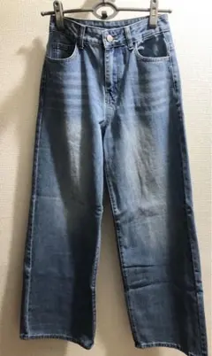 SHEIN ハイウエスト ワイドレッグ ジーンズ ウォッシュ シーイン