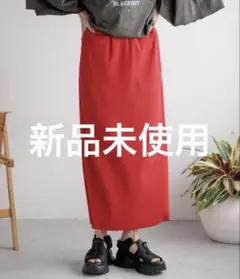 ローリーズファーム リブ　タイトスカート 赤