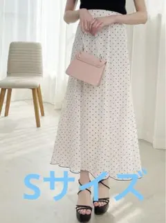 ドット柄シアーフレアスカート[gc124] S