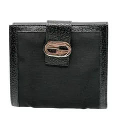 極美品 GUCCI グッチ レザー 二つ折り財布 黒 ブラック A1349A6