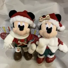 ディズニーランド　クリスマス　ぬいぐるみバッジ　ミッキー　ミニー　2025